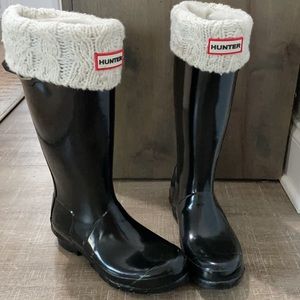 Black Hunter Rain boots in Like New Condition. Size 37 (6 US)